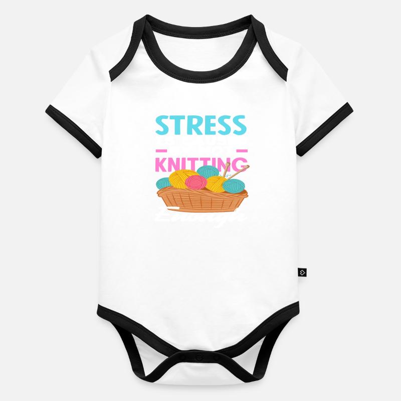 Stress arises without knitting Organic Baby Contrasting Bodysuit