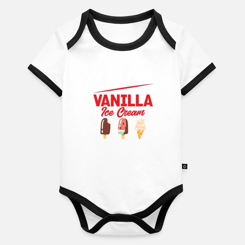 Vanilla Cream Lover Cream Organic Baby Contrasting Bodysuit