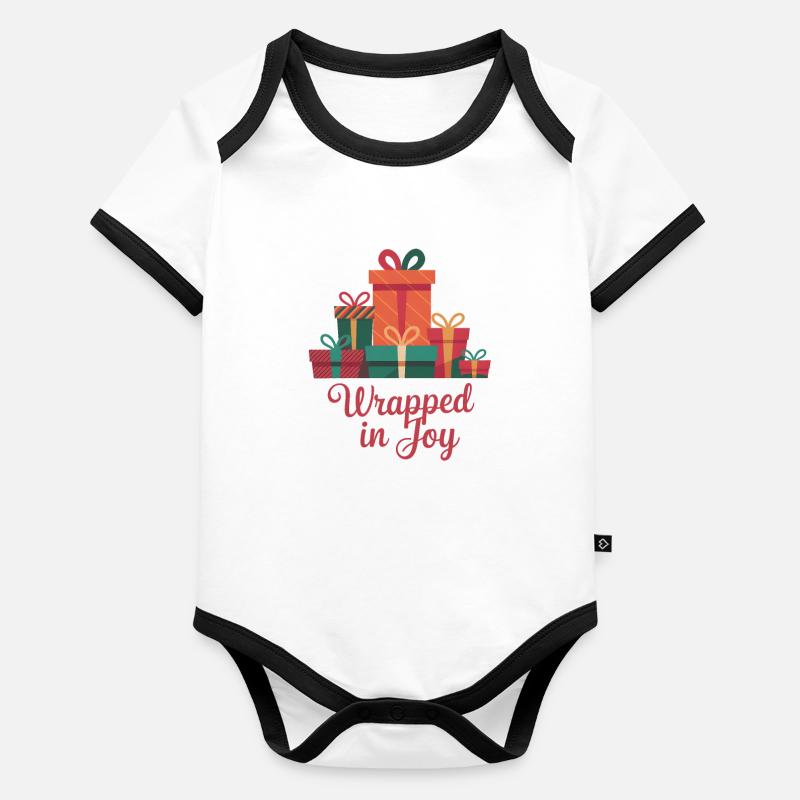 Enveloppé de joie Body Bébé bio contrasté manches courtes