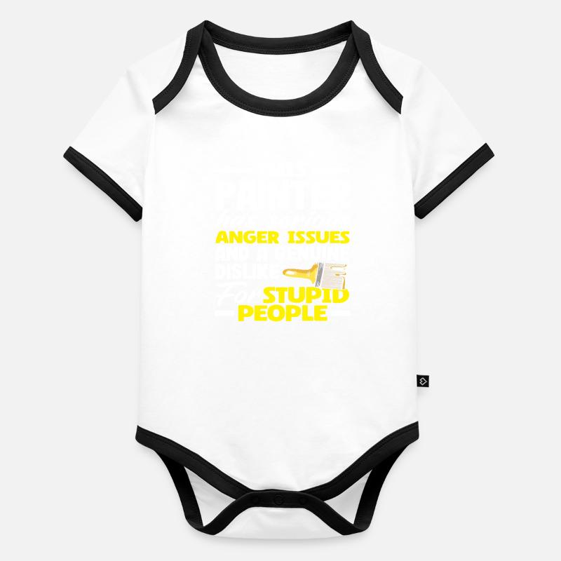 Dieser Maler Hat Ernste Wutprobleme Baby Bio-Kurzarm-Kontrastbody