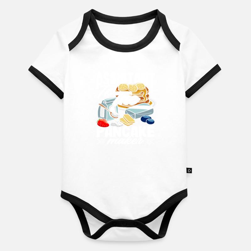 Assistant to the Pancake Master for Organic Baby Contrasting Bodysuit