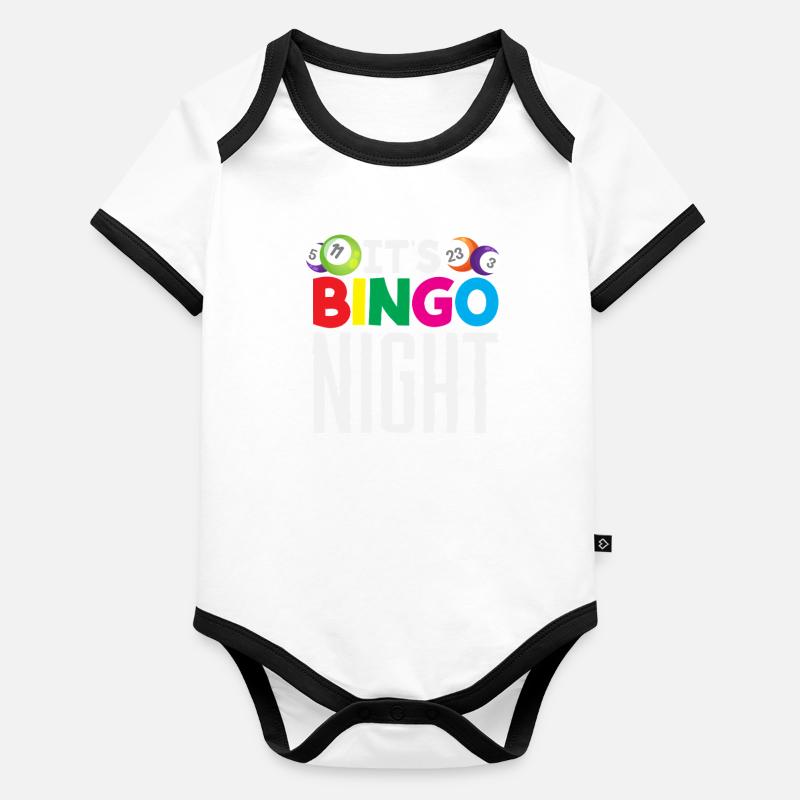 Soirée bingo pour les joueurs de bingo Body Bébé bio contrasté manches courtes