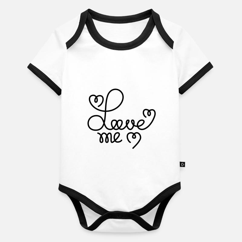 Love Me Baby Bio-Kurzarm-Kontrastbody