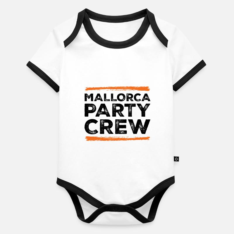Mallorca Party Crew Body Bébé bio contrasté manches courtes