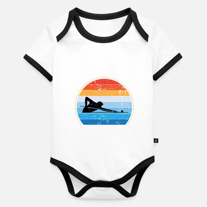 Retro Billard Snooker Pool Billard Baby Bio-Kurzarm-Kontrastbody