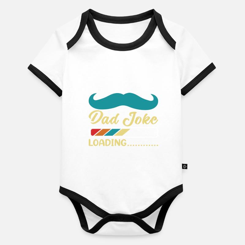 Papa Witz loading Sei Papas Shirt Geschenkidee Baby Bio-Kurzarm-Kontrastbody