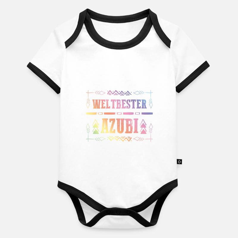 Premium Azubi Baby Bio-Kurzarm-Kontrastbody