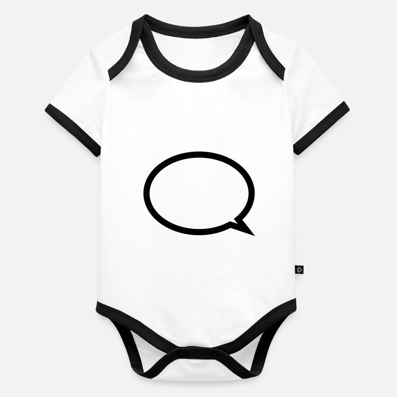 Ballon Body Bébé bio contrasté manches courtes