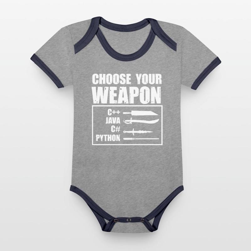 Python-Programmierung, Programmierer, Coder Baby Bio-Kurzarm-Kontrastbody
