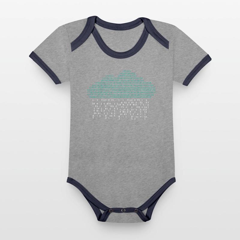 Cloud Engineer, Cloud -Bits, Software developer Baby Bio-Kurzarm-Kontrastbody