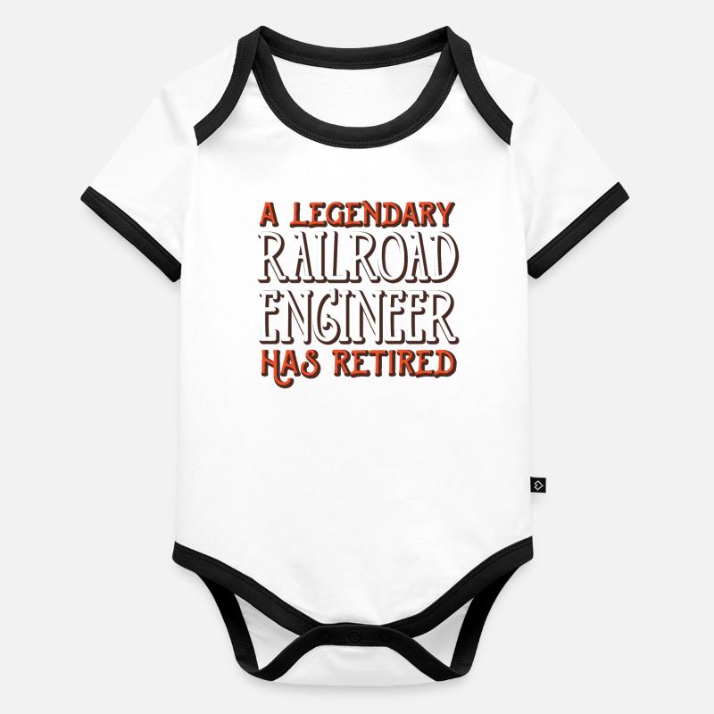 Eisenbahn, Lokomotive Baby Bio-Kurzarm-Kontrastbody