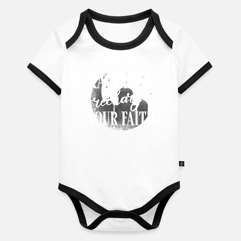 Ramadan celebration, Muslim holiday Organic Baby Contrasting Bodysuit