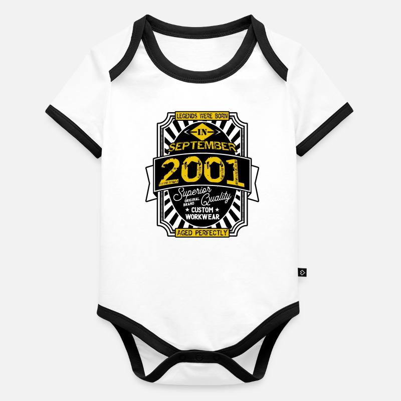 2001 SEPTEMBER Organic Baby Contrasting Bodysuit