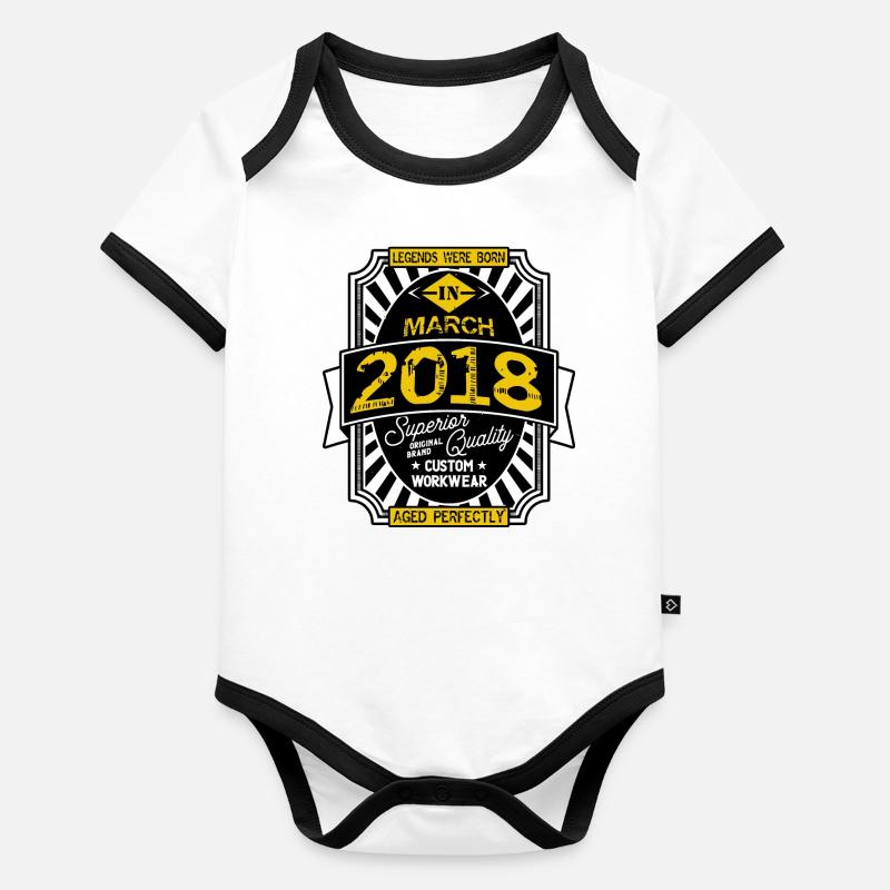 2018 MARCH Body Bébé bio contrasté manches courtes