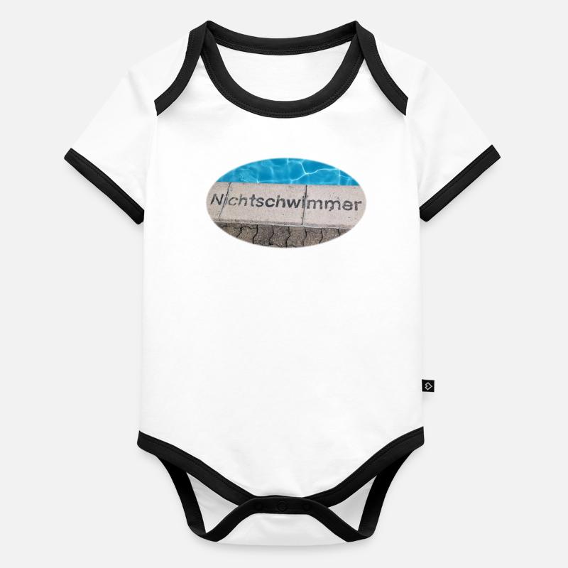 Nichtschwimmer Baby Bio-Kurzarm-Kontrastbody