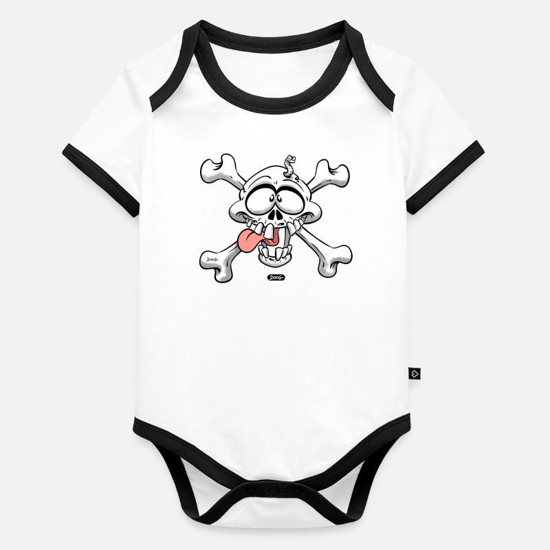 Pirate Body Bébé bio contrasté manches courtes