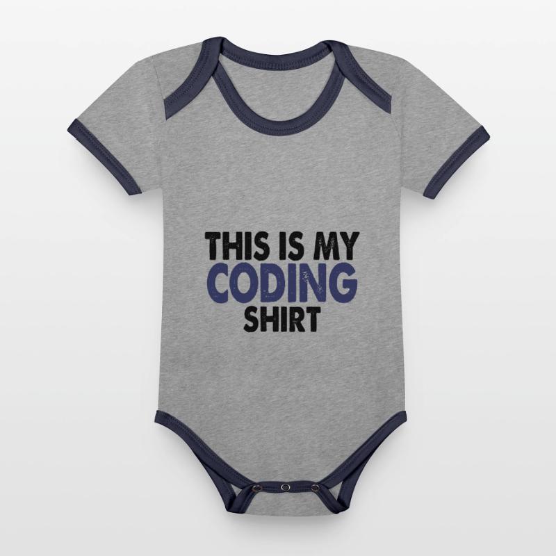 Coding Nerd Computer programmieren Baby Bio-Kurzarm-Kontrastbody