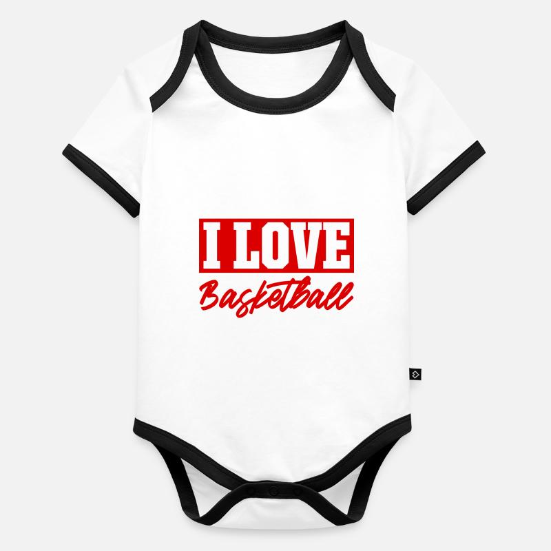 J’adore le basket Body Bébé bio contrasté manches courtes