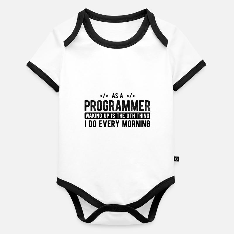 Software Ingenieur Informatiker Programmierer Baby Bio-Kurzarm-Kontrastbody