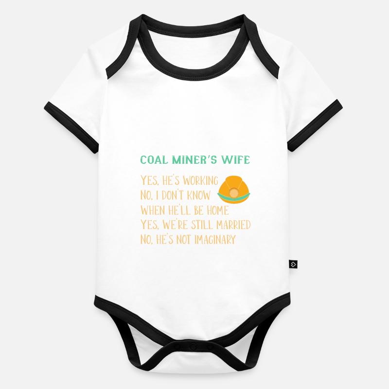 Mineurs de mines Body Bébé bio contrasté manches courtes