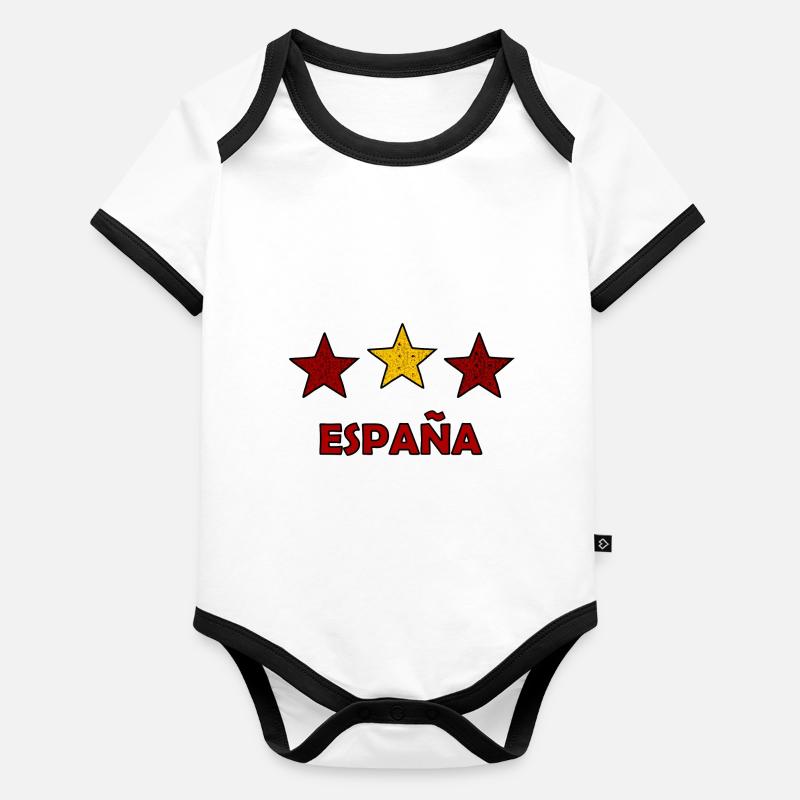 Die Spanier Baby Bio-Kurzarm-Kontrastbody