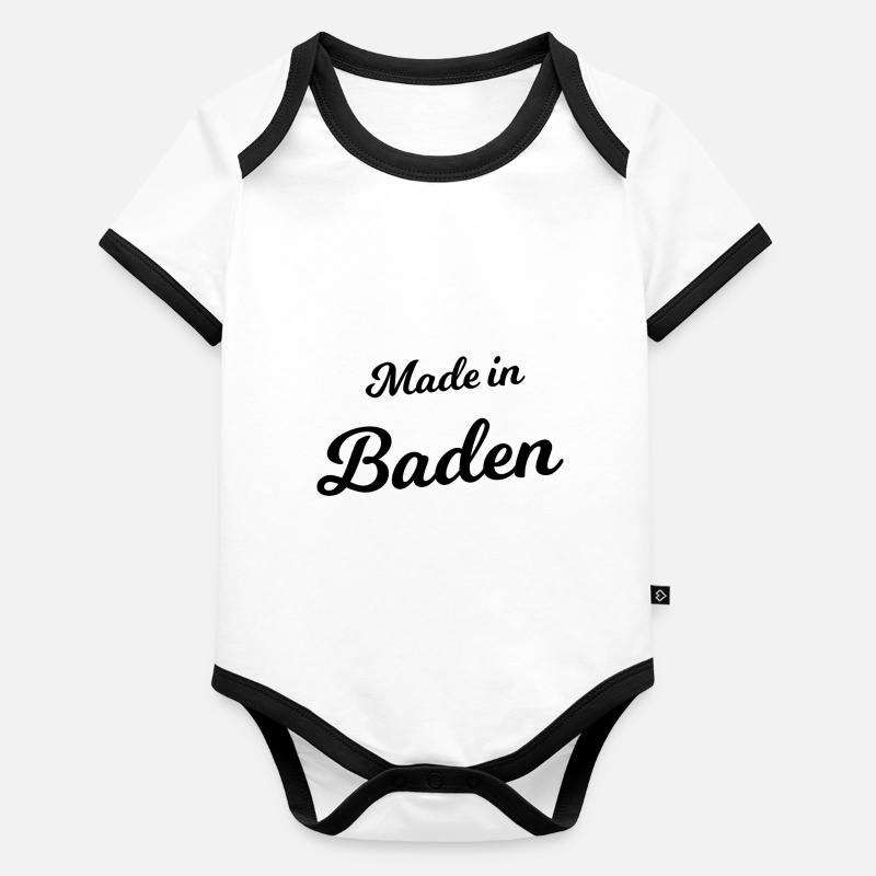 Fabriqué à Baden Body Bébé bio contrasté manches courtes
