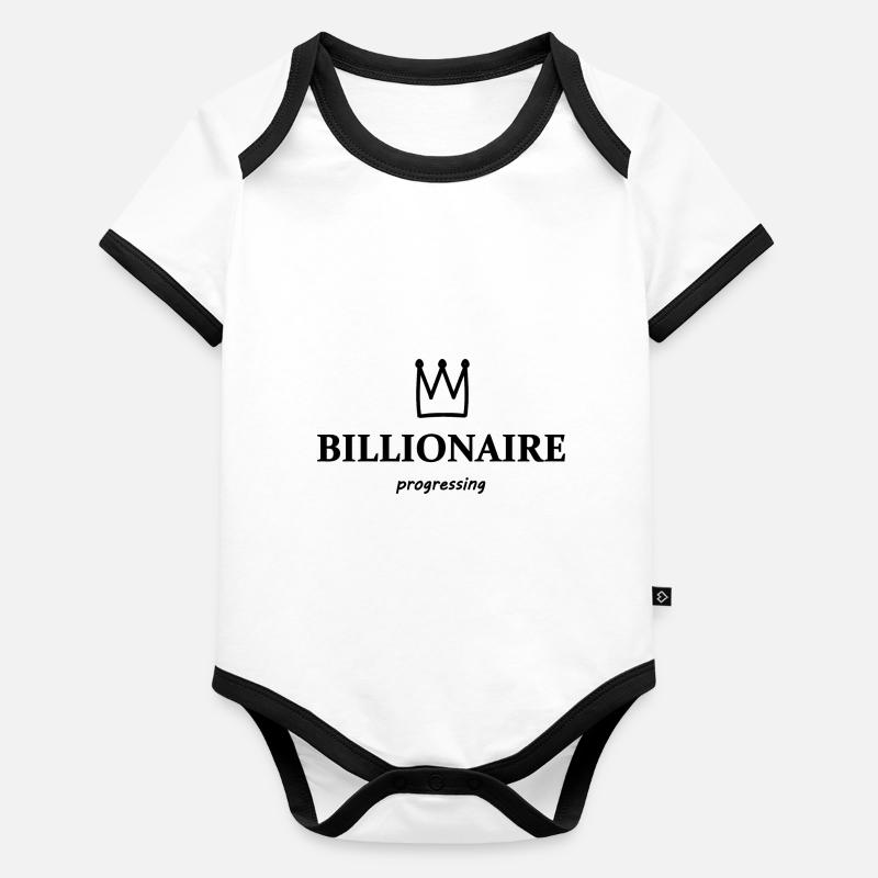 Le milliardaire Body Bébé bio contrasté manches courtes
