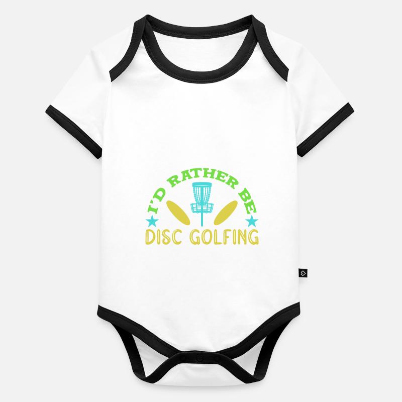 Disc Golf Frisbee Body Bébé bio contrasté manches courtes