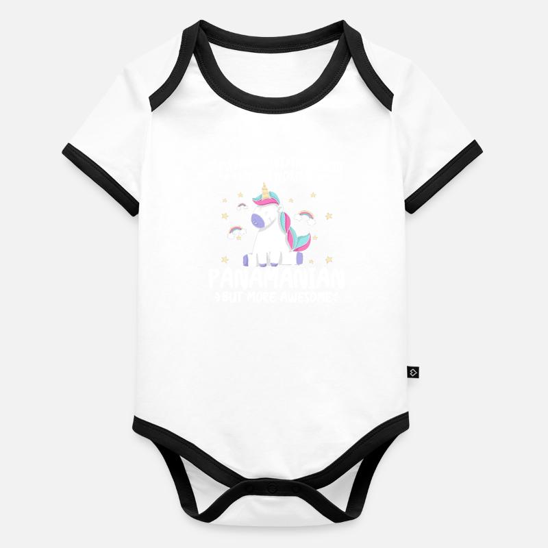Maïs panaméen normal plus génial Body Bébé bio contrasté manches courtes