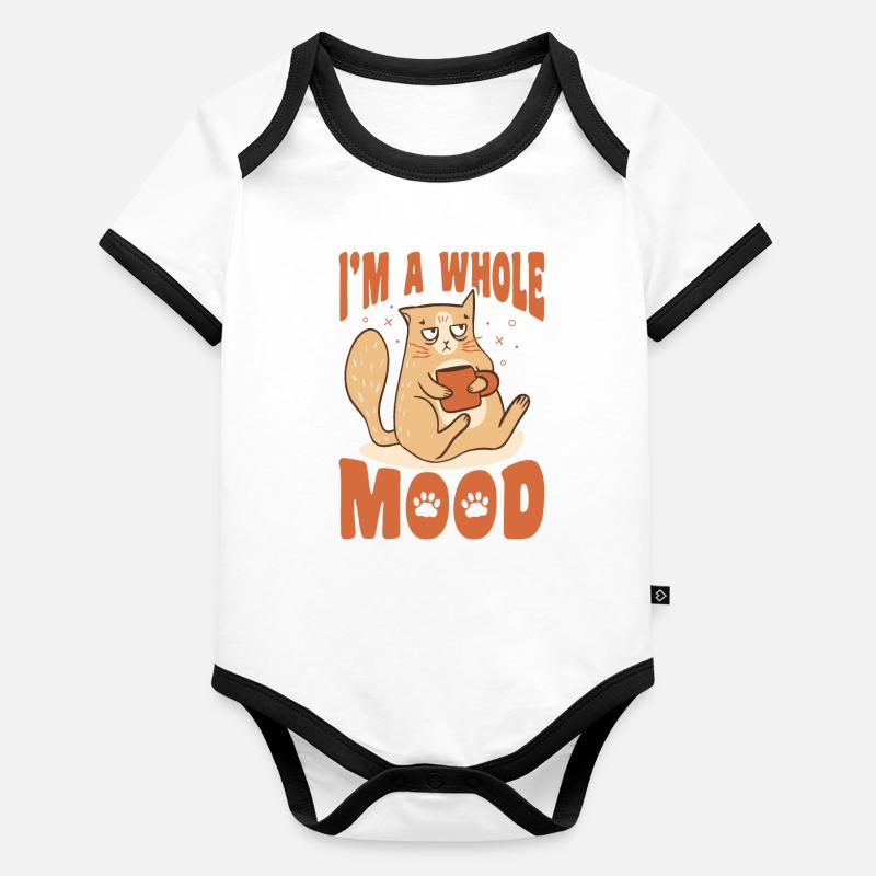 Cats Coffee Moody Office Humor Bengal Cat Organic Baby Contrasting Bodysuit