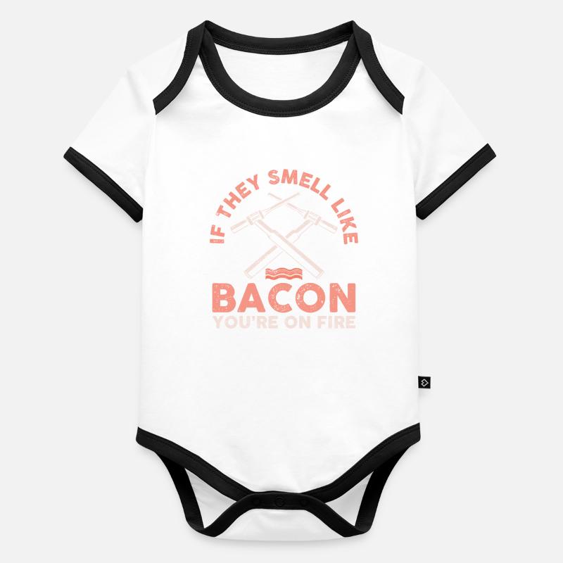 Smell Like Bacon Welder Welding Gift Organic Baby Contrasting Bodysuit