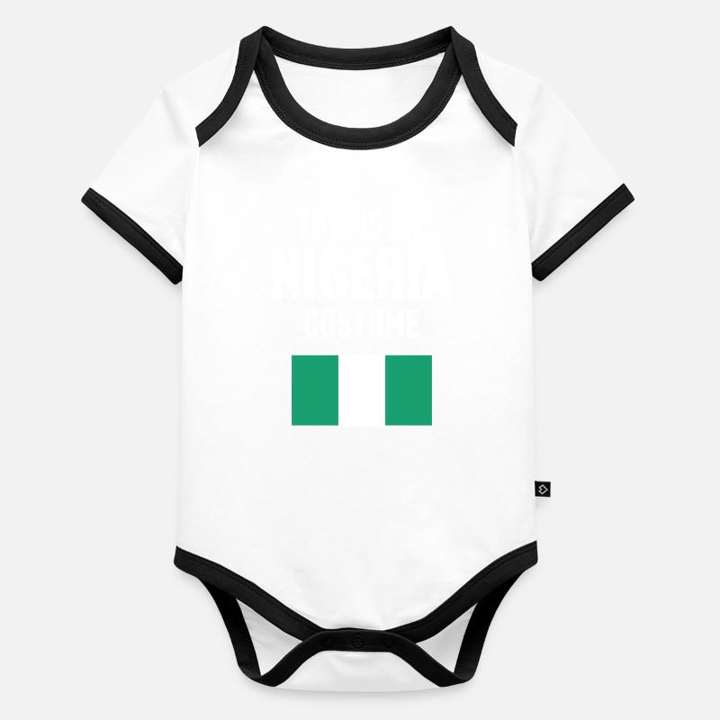 C’est mon costume nigérian Body Bébé bio contrasté manches courtes
