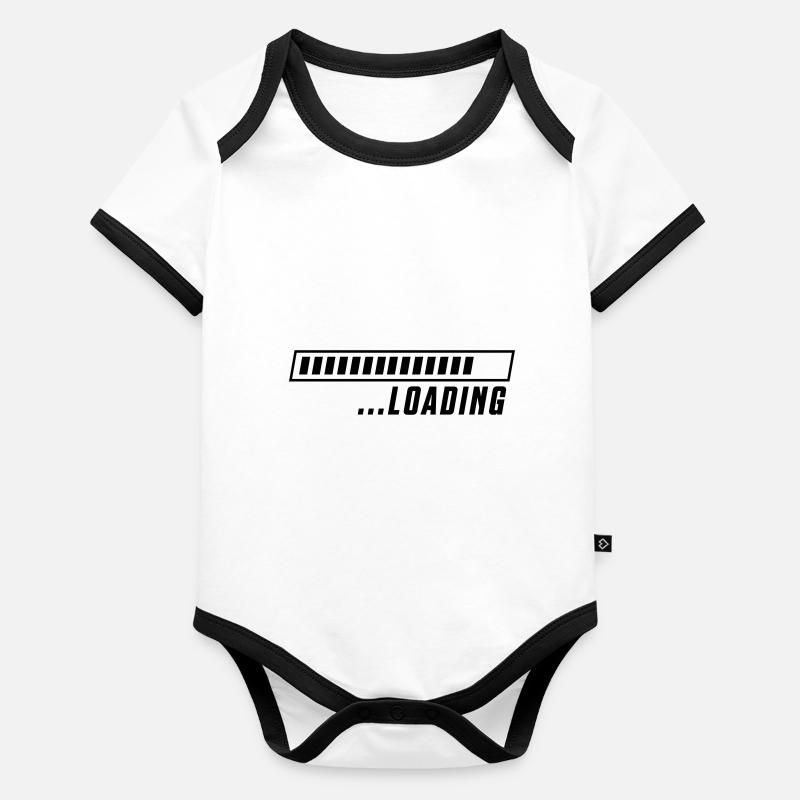 barre de chargement Body Bébé bio contrasté manches courtes