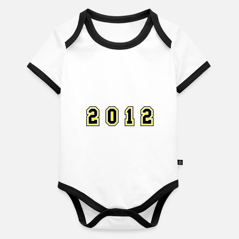 Numéro de l’année 2012 Body Bébé bio contrasté manches courtes