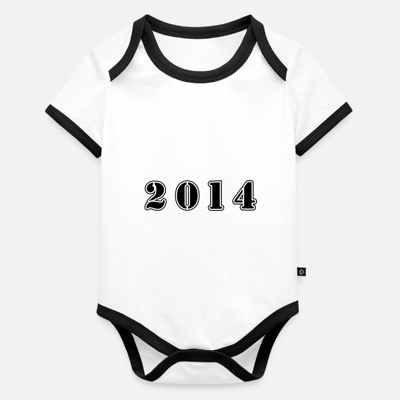 2014 year birthday Organic Baby Contrasting Bodysuit