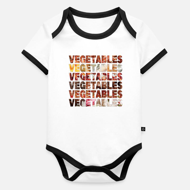 Vegetables Body Bébé bio contrasté manches courtes