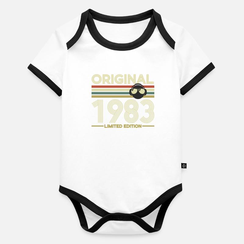 1983 Body Bébé bio contrasté manches courtes