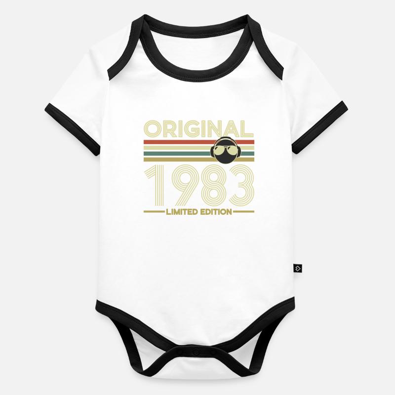 1983 Body Bébé bio contrasté manches courtes