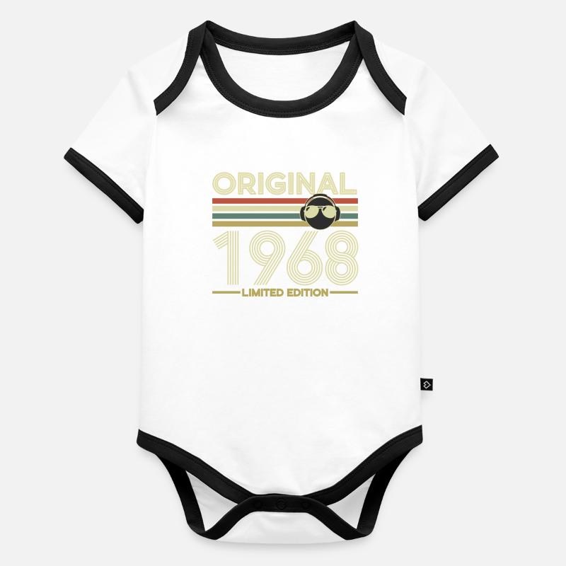1968 Body Bébé bio contrasté manches courtes