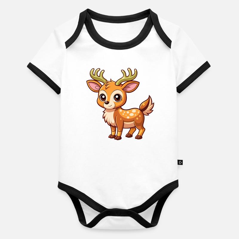 Mignon bébé orignal Body Bébé bio contrasté manches courtes