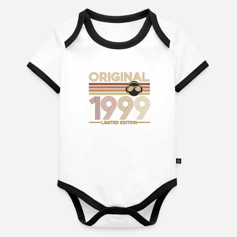 1999 Body Bébé bio contrasté manches courtes
