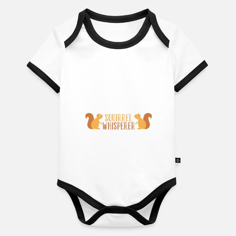 Eichhörnchen Baby Bio-Kurzarm-Kontrastbody