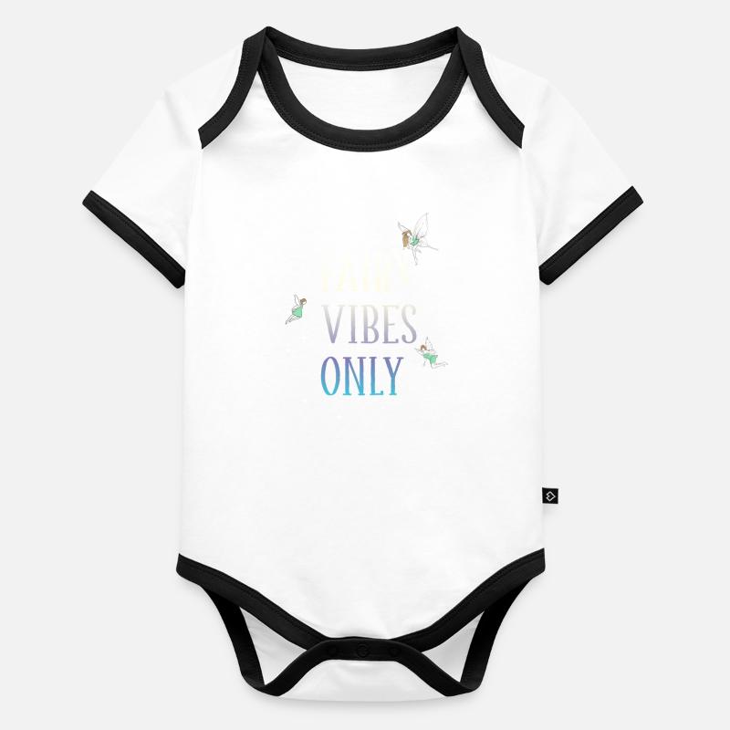 Fairycore Aesthetic Fairy Vibes Only Faecore Fairies Organic Baby Contrasting Bodysuit