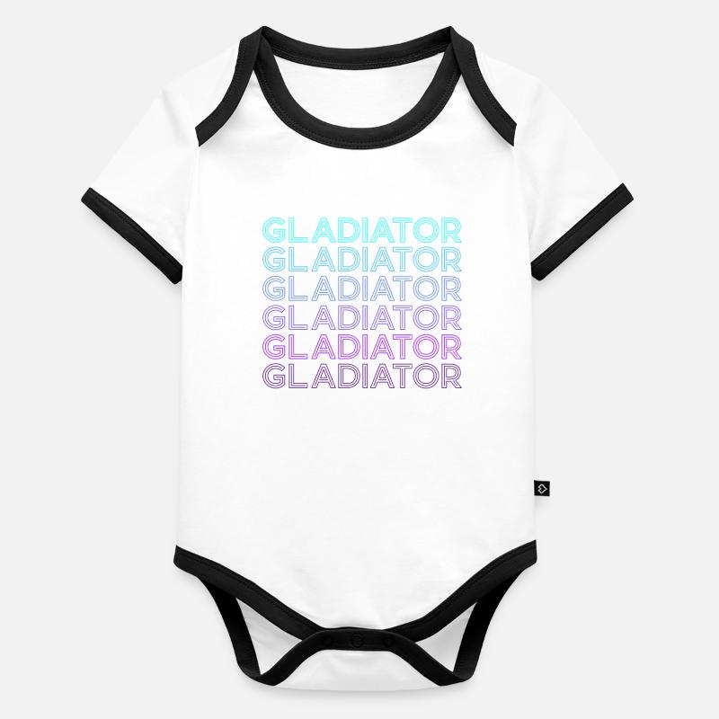 Gladiator Retro Organic Baby Contrasting Bodysuit