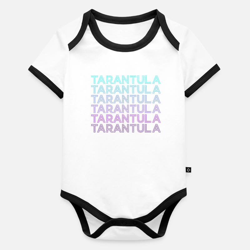Tarentule Araignée Rétro Body Bébé bio contrasté manches courtes