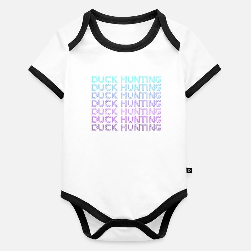 Duck Hunting Hunter Retro Organic Baby Contrasting Bodysuit