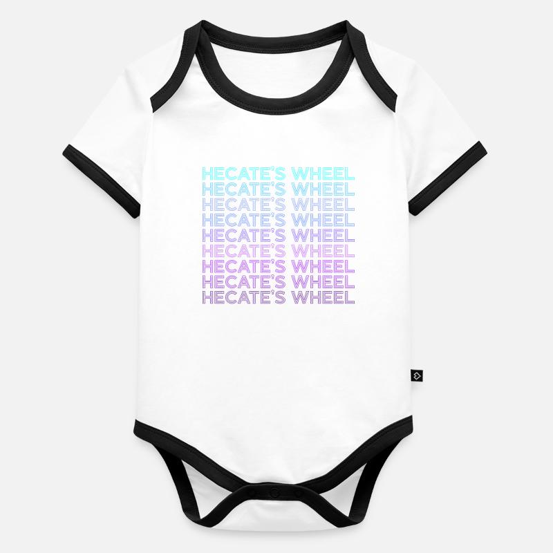 La déesse Rad d’Hekate Stropholos Pagan Retro Body Bébé bio contrasté manches courtes