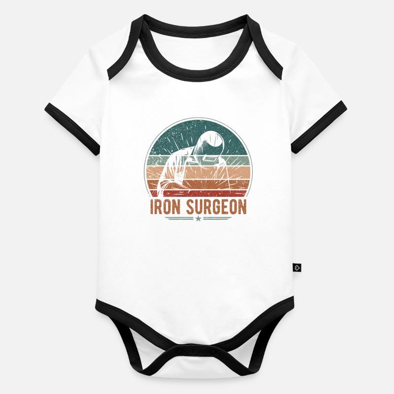 Funny Welder Welding Welding Retro Gesch Organic Baby Contrasting Bodysuit