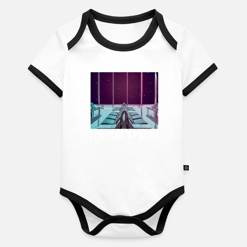 Anemoiacore Esthétique Border Space Weirdcore Body Bébé bio contrasté manches courtes