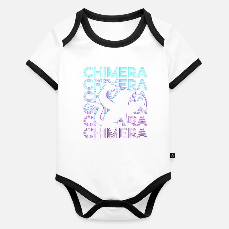 Chimera Ancient Greek Mythology Retro Gift Organic Baby Contrasting Bodysuit